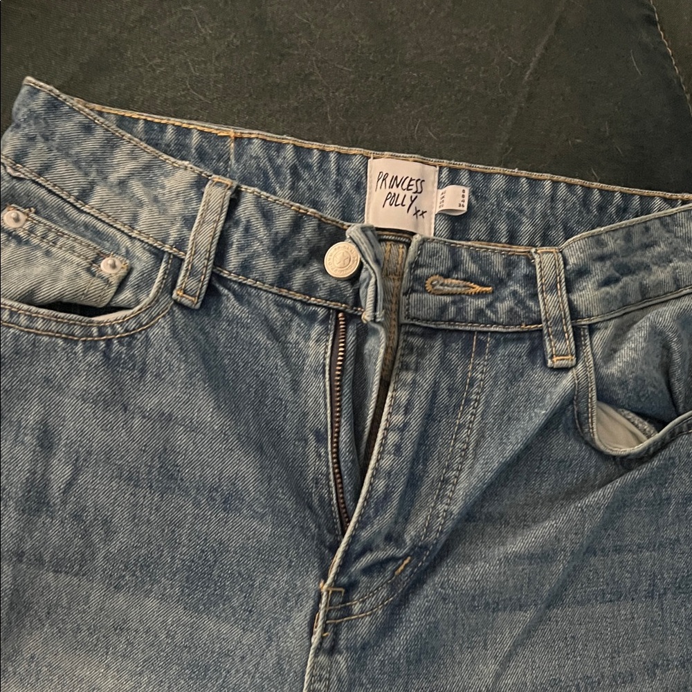 Princess Polly Light Blue Denim Pants